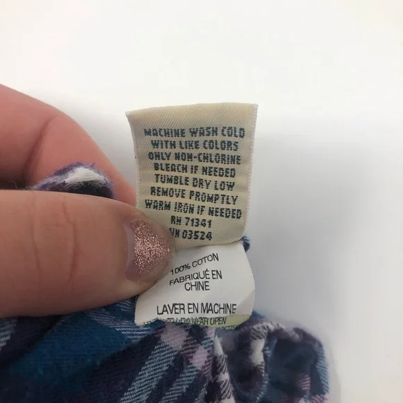 L.L. Bean Long Sleeve Plaid Flannel Size Large - Picture 5 of 8